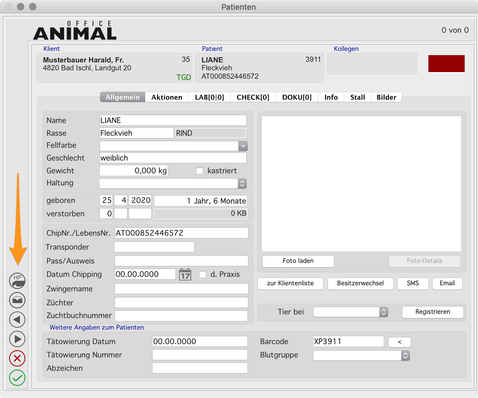 Button HP-Betrieb/Tier